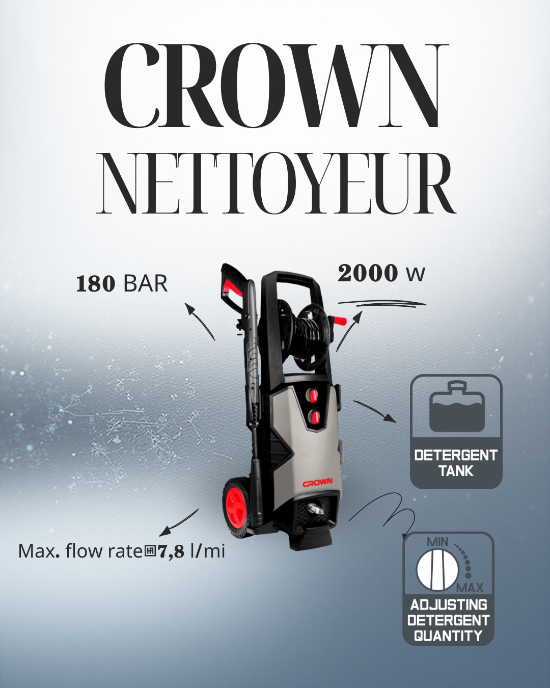 NETTOYEUR CROWN CT42024 2000W